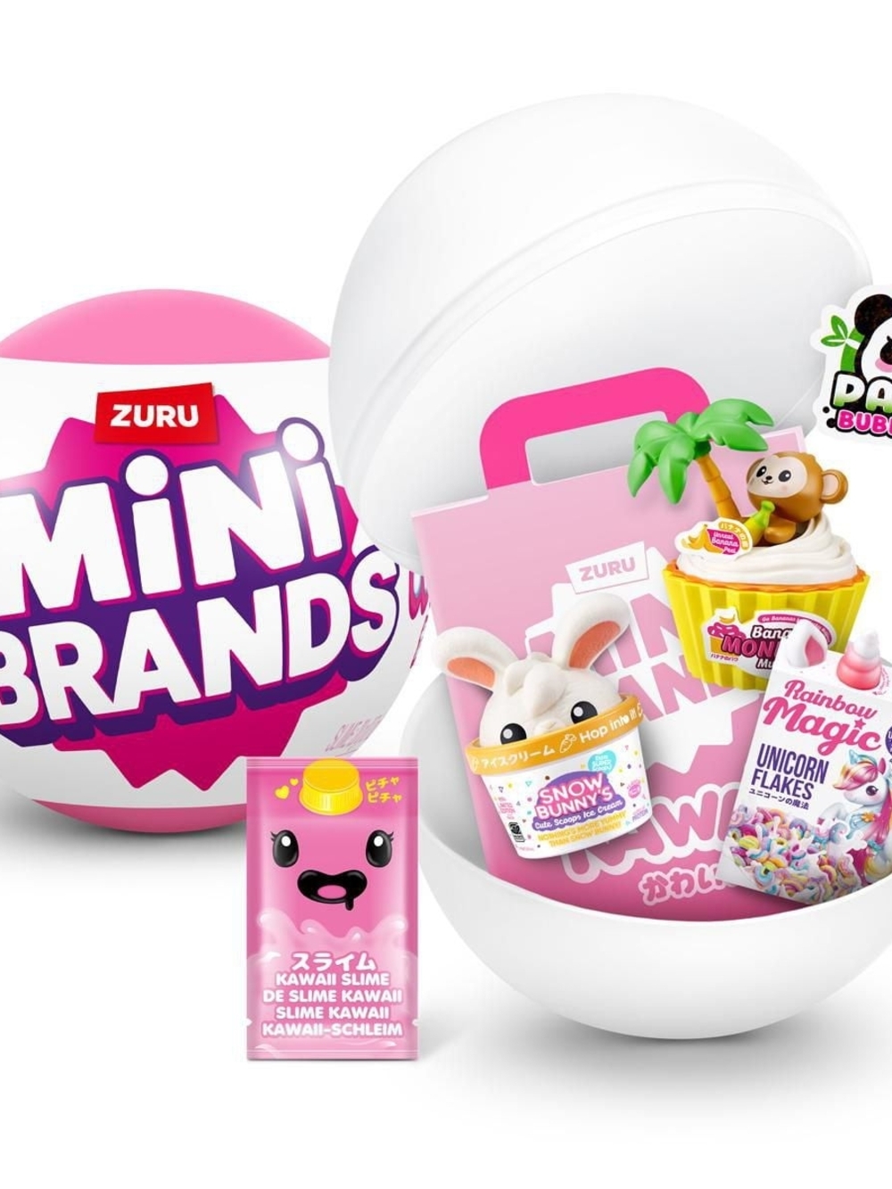 Zuru Mini Brands Kawaii Japanese Surprise Toy Capsule - Pink & White, NIB